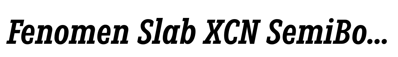 Fenomen Slab XCN SemiBold Italic